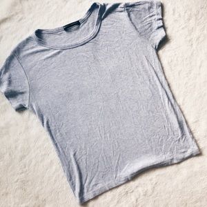brandy melville ribbed baby blue top